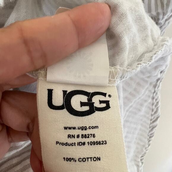 UGG Raven Stripe PJ Button Down Shirt Pajama Size S - Picture 8 of 9